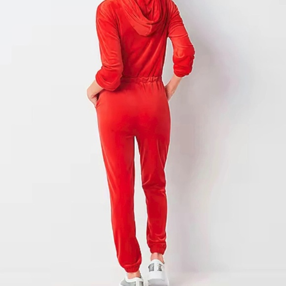 Juicy Couture women’s Velour Jumpsuit red size small EUC - Picture 2 of 13
